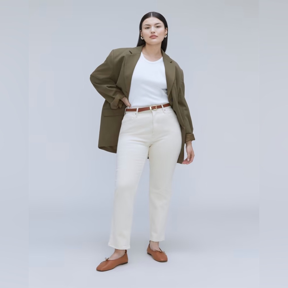 NWT Everlane Women’s Cheeky Jean‎ Crop White 35